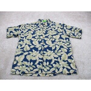 VINTAGE Tori Richard Shirt Men XL Floral Print Hawaiian Silk Casual Button Up